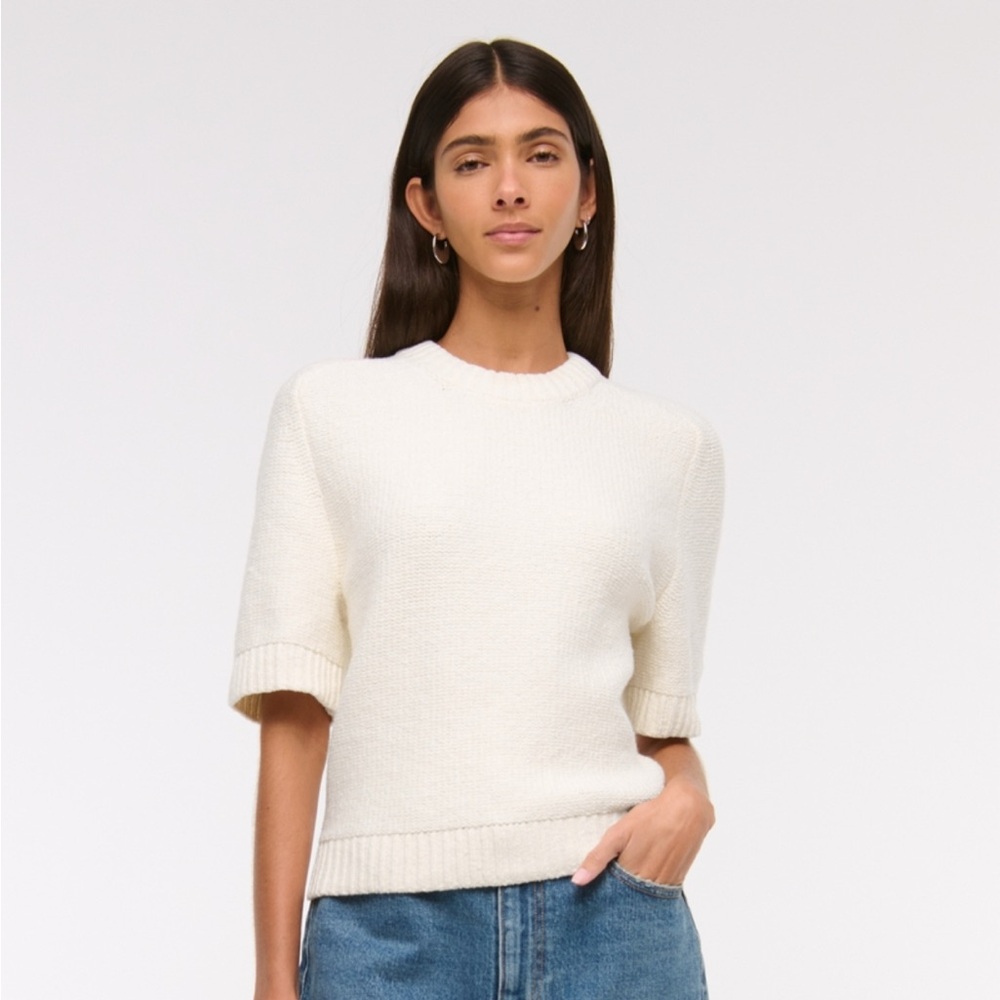 The A&F Madeline Textural Crew Sweater Tee